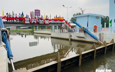 Khánh thành cống ngăn triều rạch cầu Sập, chống ngập cho nhiều nơi ở quận 8 và Bình Chánh
